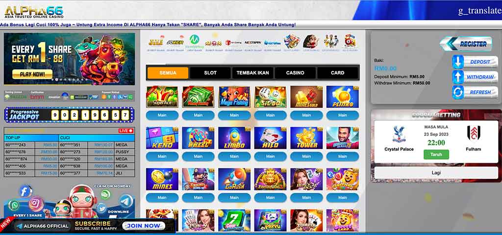 Alpha66 eWallet Online Casino Review